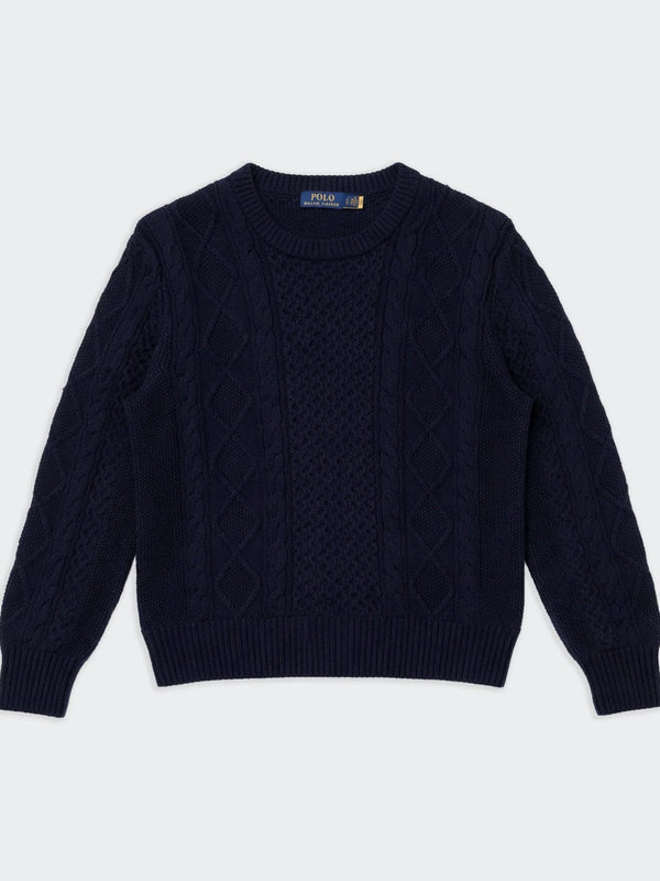 Ralph Lauren Navy Crewneck Jumper - XL