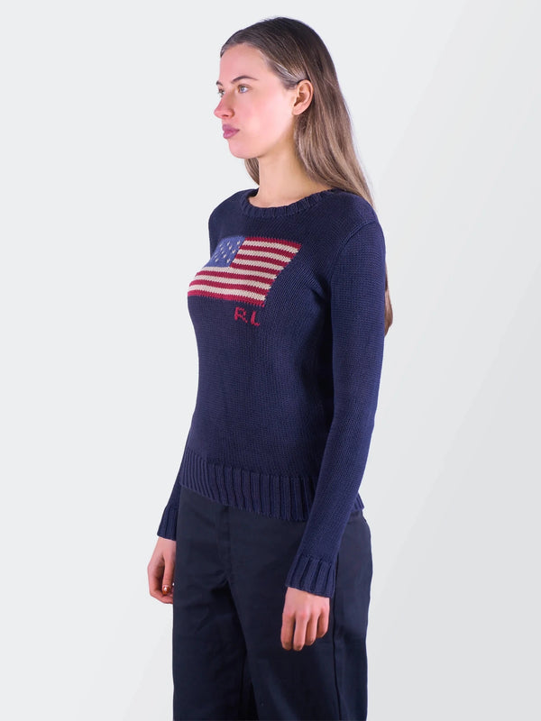 Ralph Lauren Navy Crewneck Sweater - S