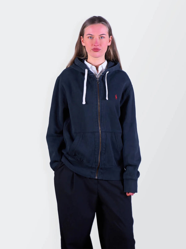 Ralph Lauren Navy Full - Zip Hoodie - L