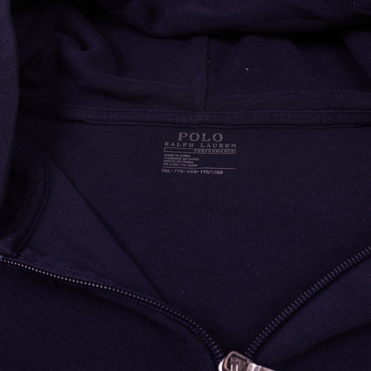 Ralph Lauren Navy Full - Zip Hoodie - XXL