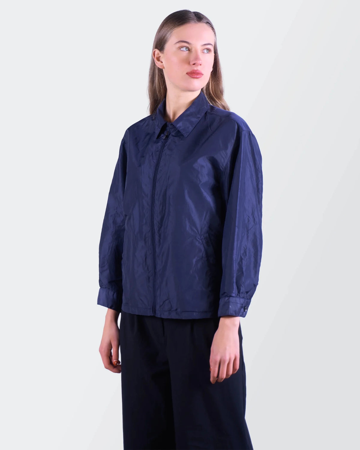 Ralph Lauren Navy Nylon Coach Jacket - XS