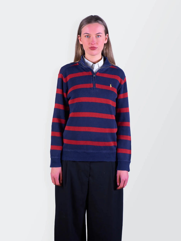 Ralph Lauren Navy Quarter - zip Sweater - S