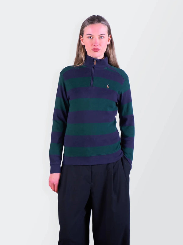 Ralph Lauren Navy Quarter - zip Sweater - S