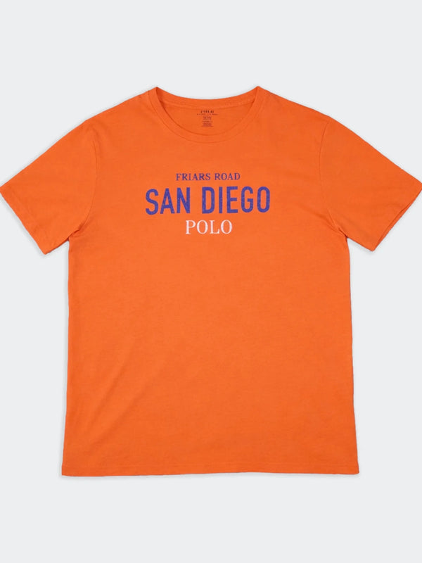 Ralph Lauren Orange Cotton Graphic T-shirt - XL