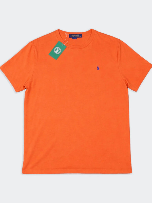 Ralph Lauren Orange Cotton T-Shirt - XL