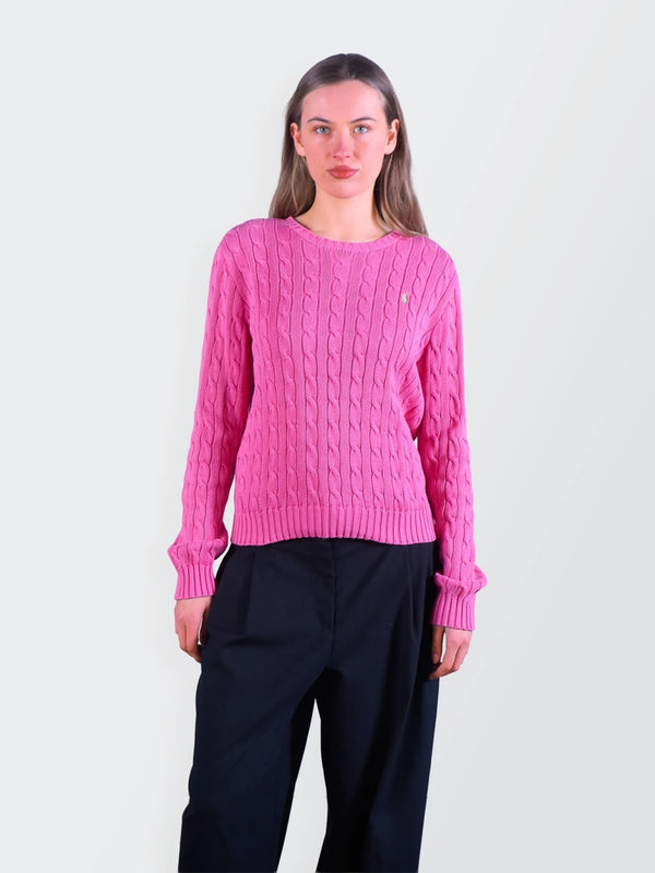 Ralph Lauren Pink Cotton Cable - Knit jumper - L