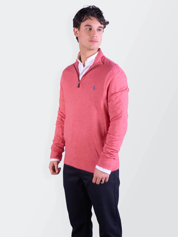 Ralph Lauren Pink Quarter - zip Sweater - L