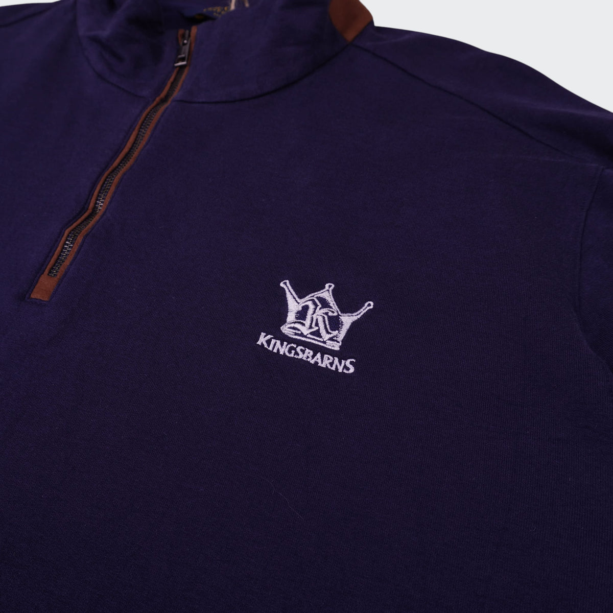 Ralph Lauren Ralph Lauren Navy Cotton Quarter - zip Sweater - XL