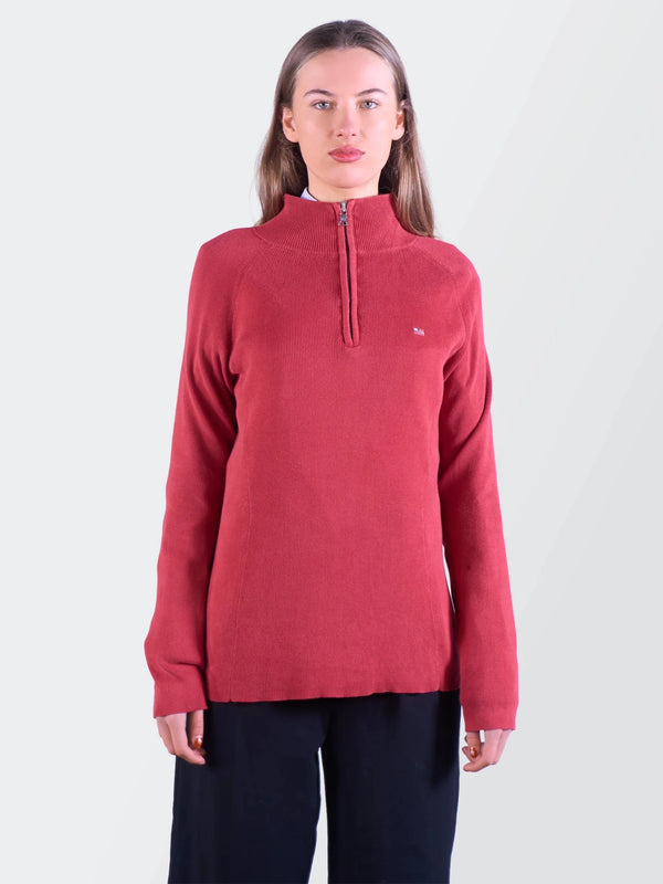 Ralph Lauren Red Quarter - zip Sweater - S