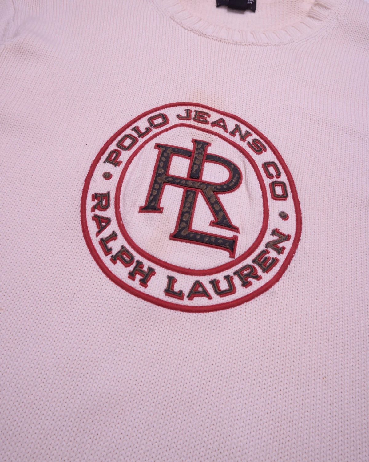 Ralph Lauren White Crewneck Jumper - XL
