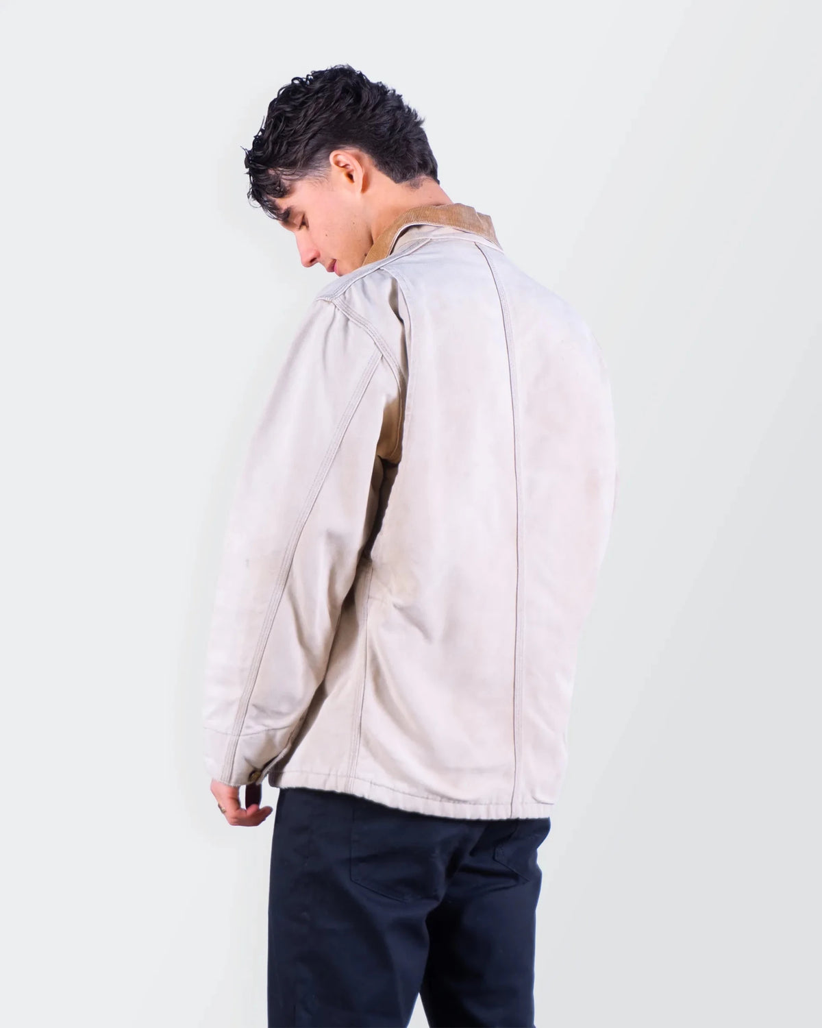 Rare Carhartt 1980's Beige Canvas Chore Coat - M