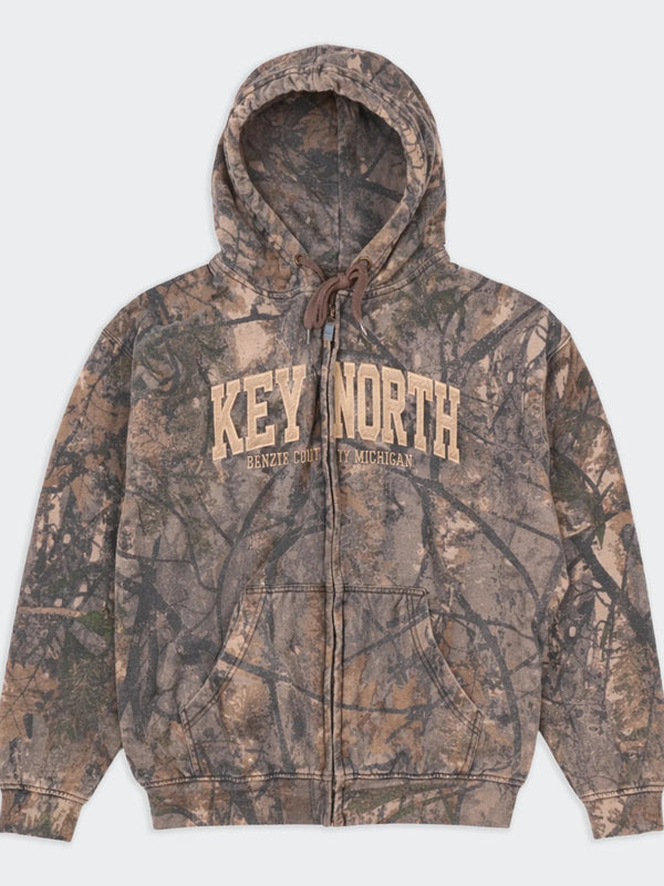 Realtree Style Camo Full - zip Hoodie - L