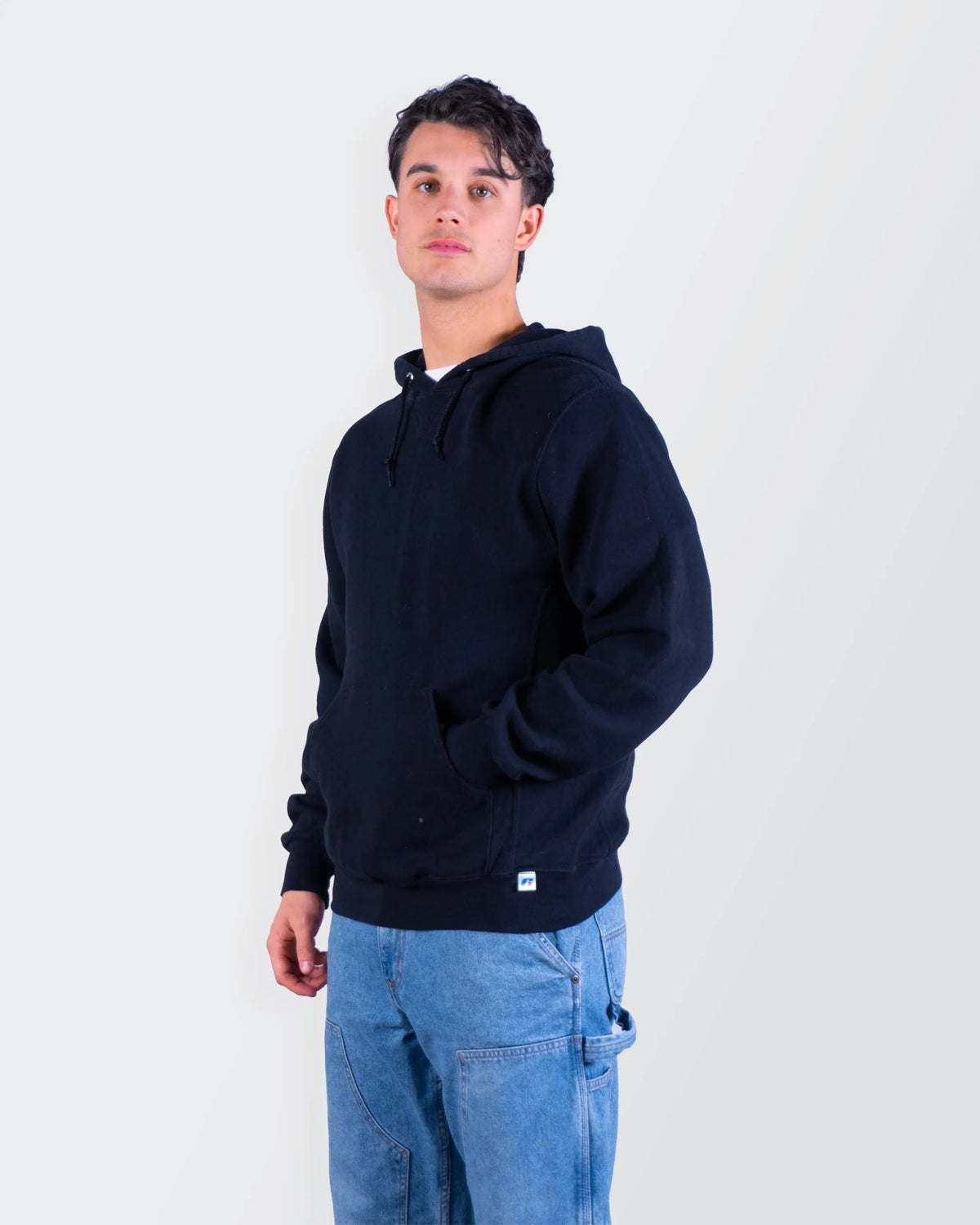 Russel Athletic Black Cotton Hoodie - M