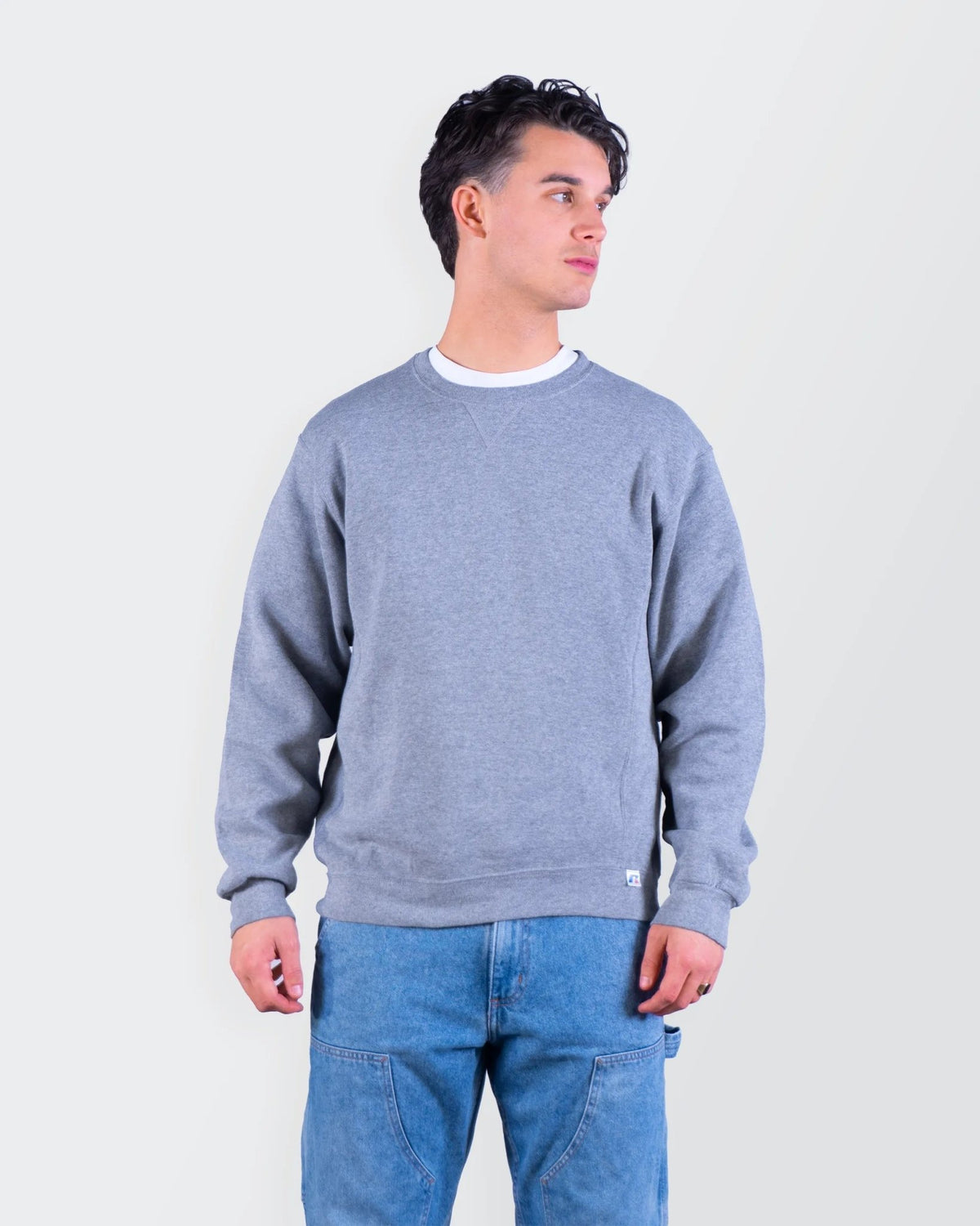 Russel Athletic Grey Cotton Crewneck Sweater - M