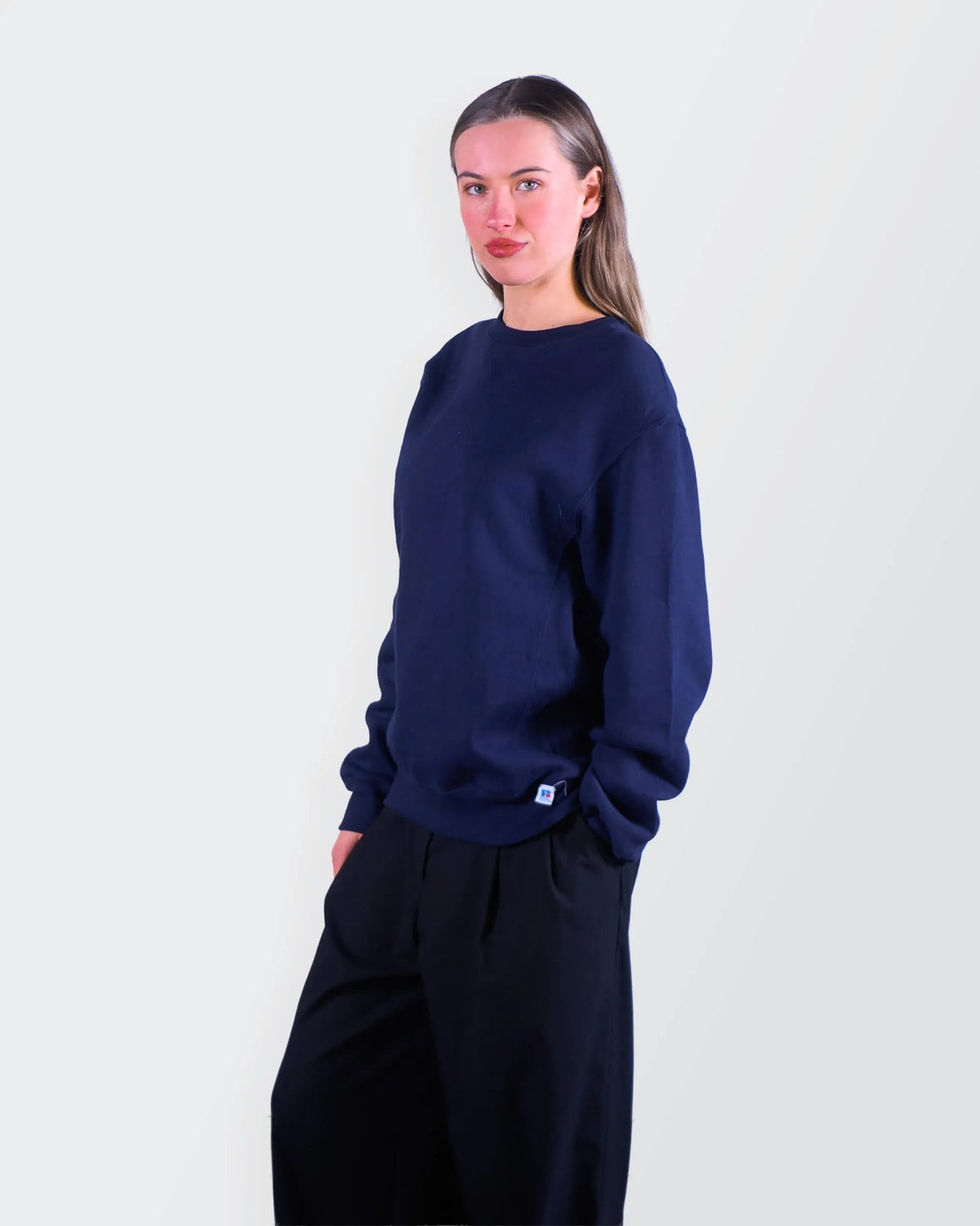 Russel Athletic Navy Cotton Crewneck Sweater - M