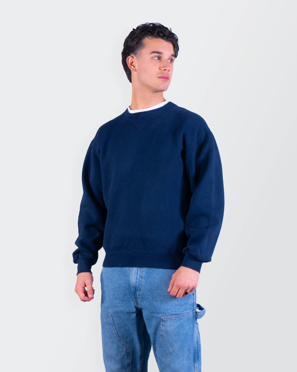 Russel Athletic Navy Cotton Crewneck Sweater - M