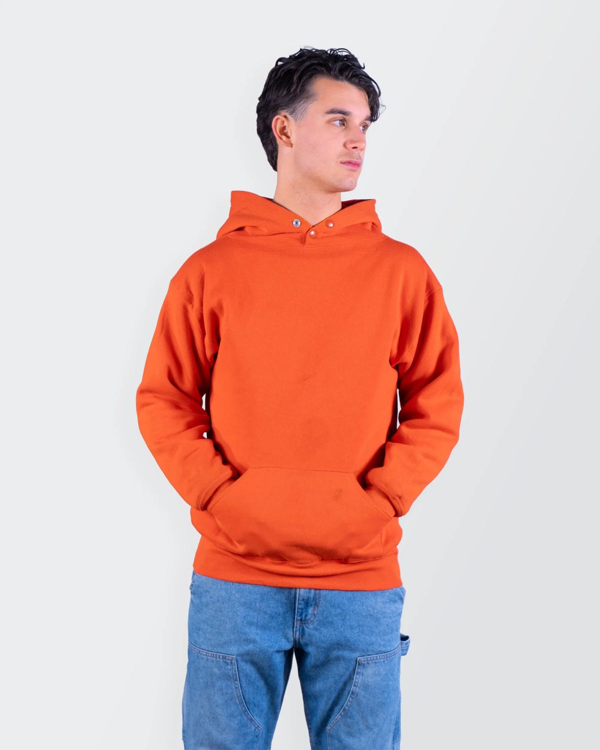 Russel Athletic Orange Cotton Hoodie - M