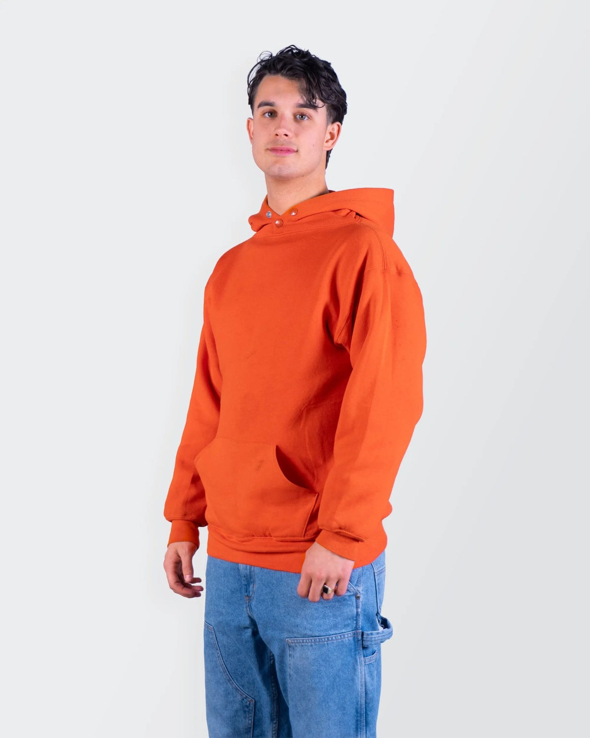 Russel Athletic Orange Cotton Hoodie - M
