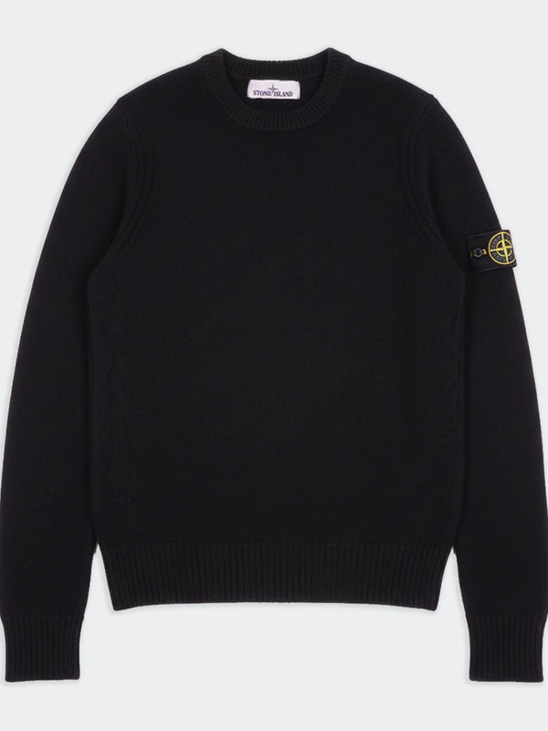 Stone Island Black Crewneck Sweater - S