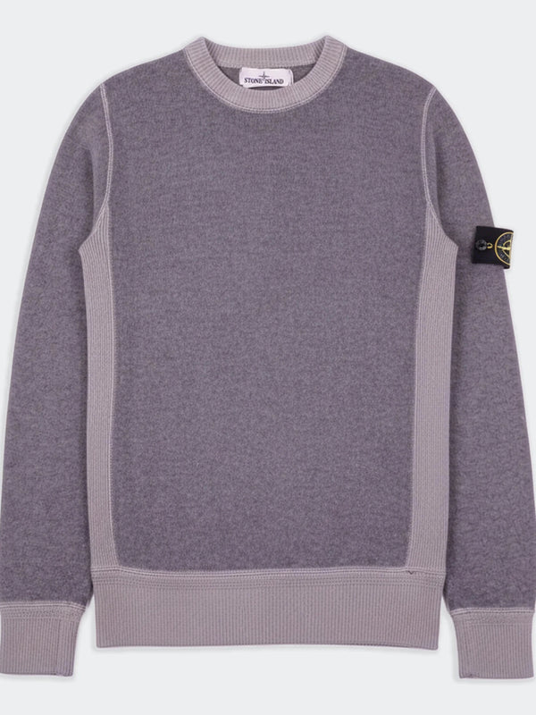 Stone Island Grey Wool Crewneck Sweater - S