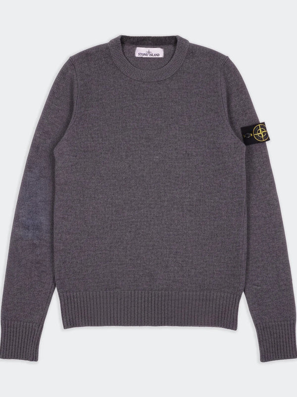 Stone Island Grey Wool Crewneck Sweater - S