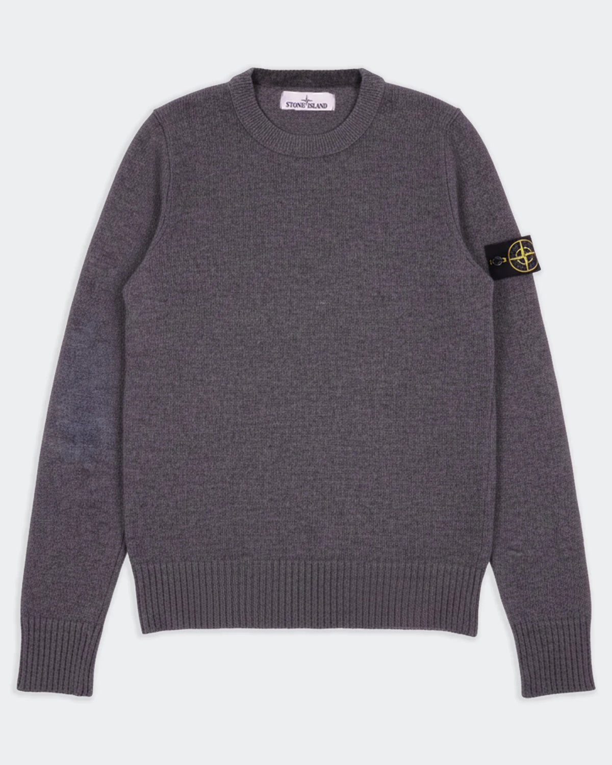Stone Island Grey Wool Crewneck Sweater - S