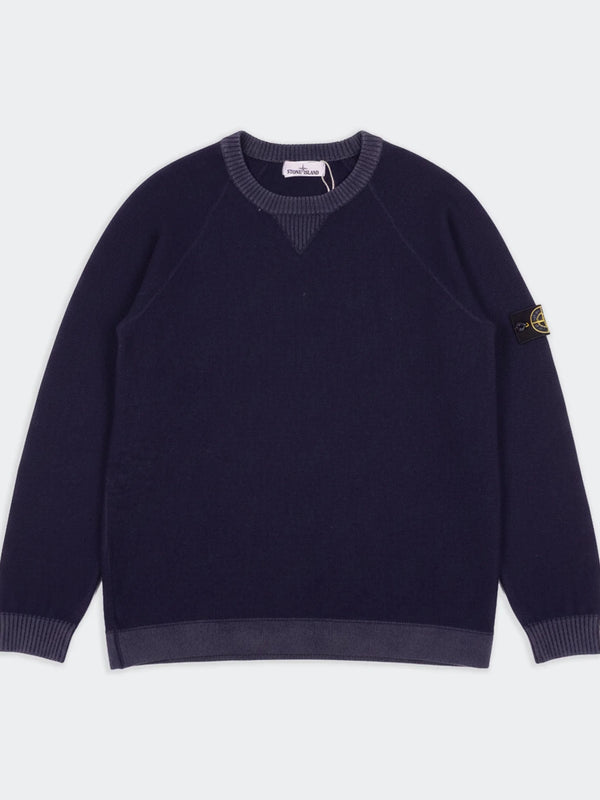 Stone Island Navy Cotton Crewneck Sweater - XL