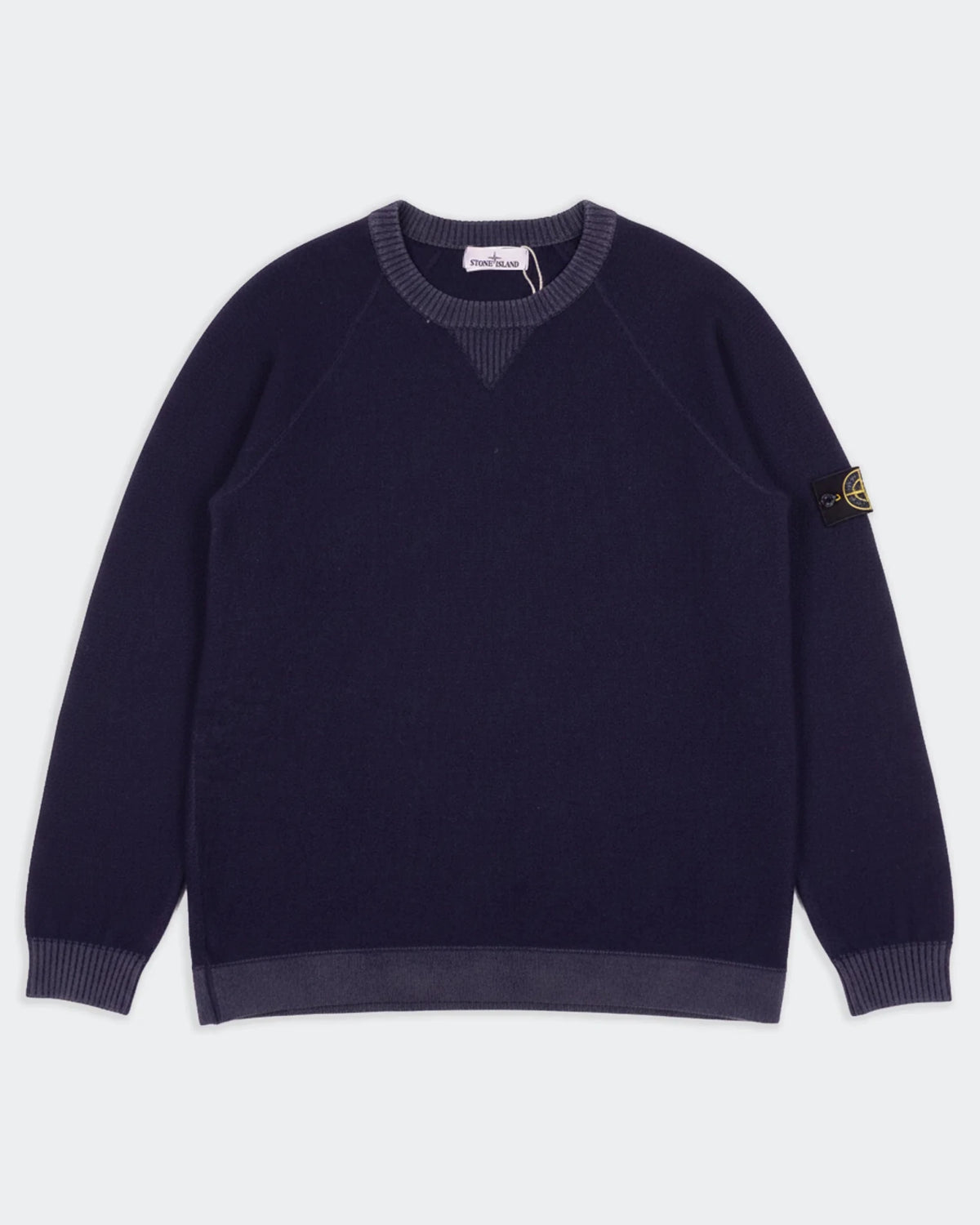 Stone Island Navy Cotton Crewneck Sweater - XL