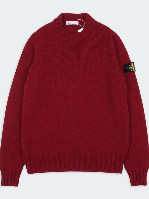 Stone Island Red Wool Crewneck Sweater - XL