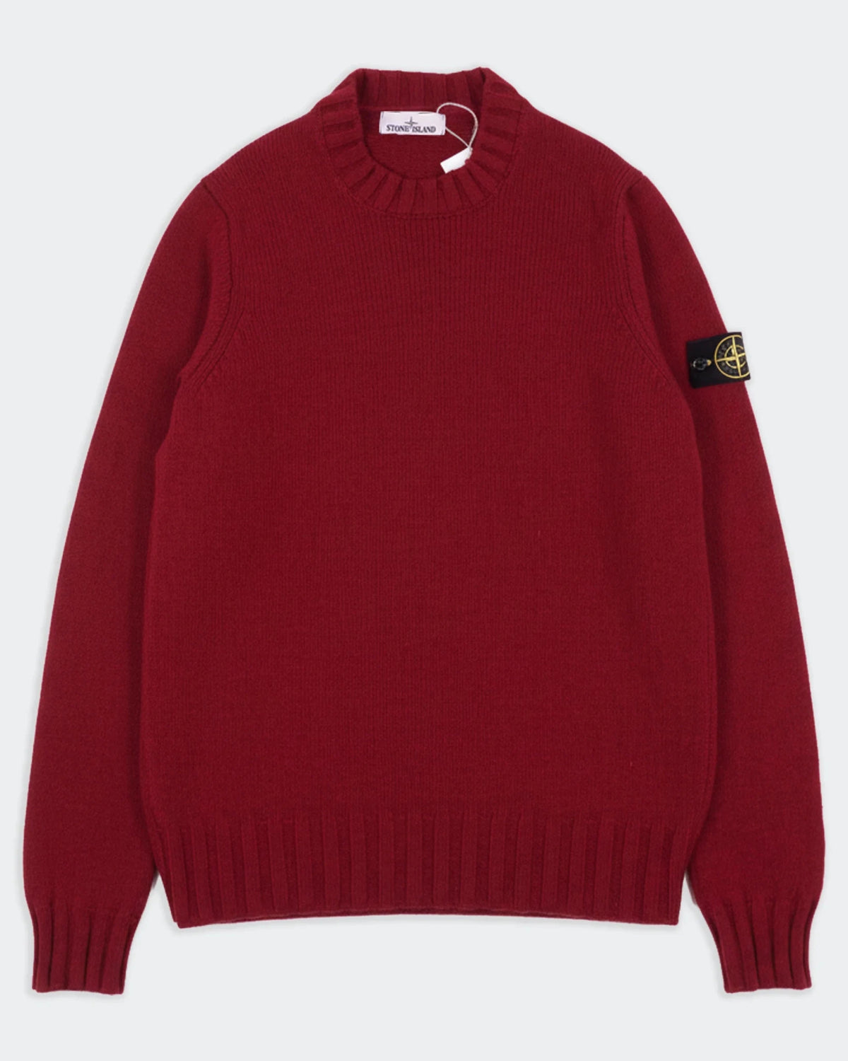 Stone Island Red Wool Crewneck Sweater - XL