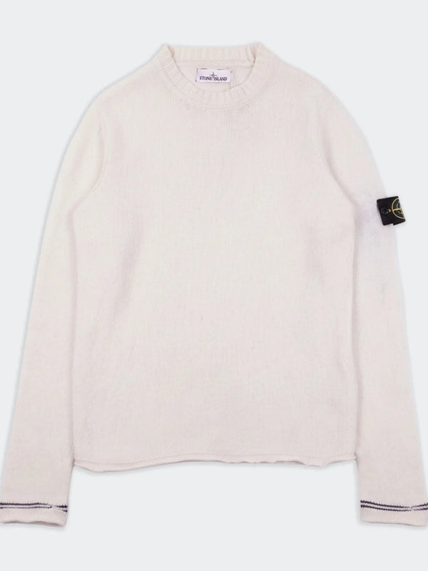 Stone Island White Crewneck Sweater - S
