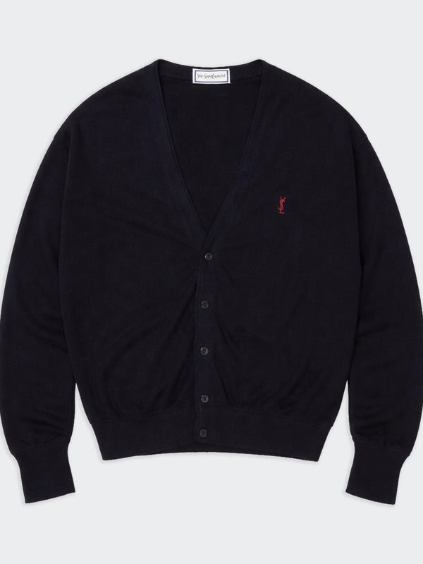 Yves Saint Laurent Black Button Cardigan - XL